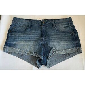 MUDD FLX Stretch Juniors Jean Shorts 13 High Rise Medium Wash